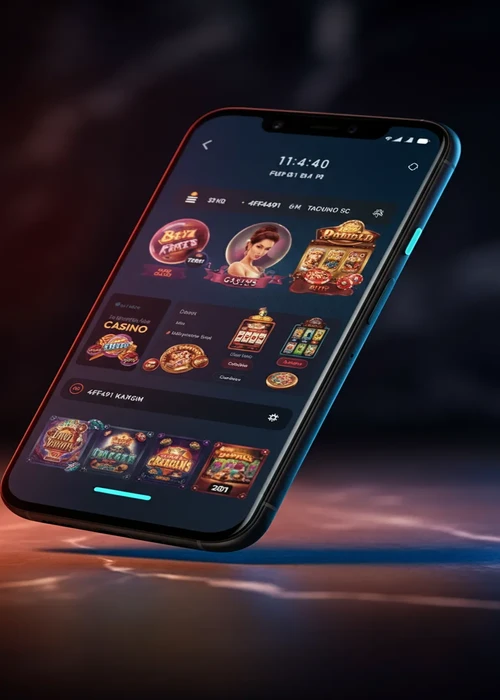 Dynabet Casino's enorme spelaanbod: een visuele presentatie van 7400+ unieke slots, live casino en populaire crash games.